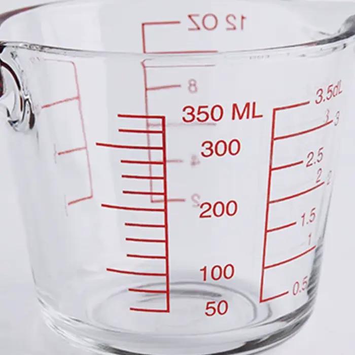 Verre de cuisson standard avec échelle, haute température, tasse à mesurer, outils de cuisine à domi