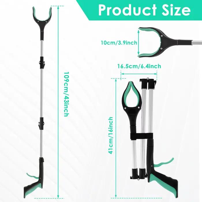 Pince de sélection de déchets d'extension de pince pliable avec 360 ° Outils manuels à Clip rotati