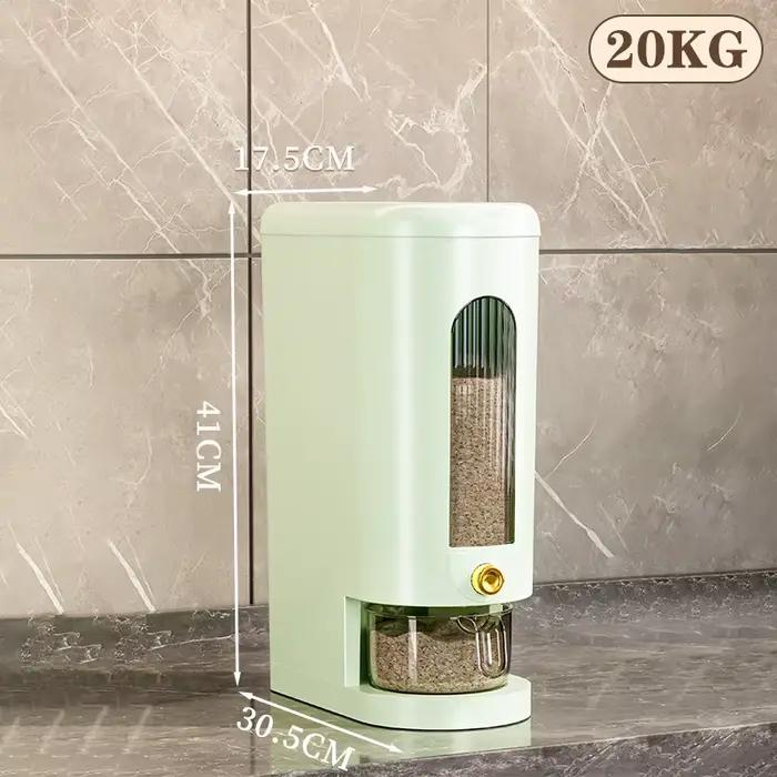 Conteneur de Stockage de Riz, Distributeur d'Aliments Secs, Insecte-Vert, Boîte de Rangement de Céré