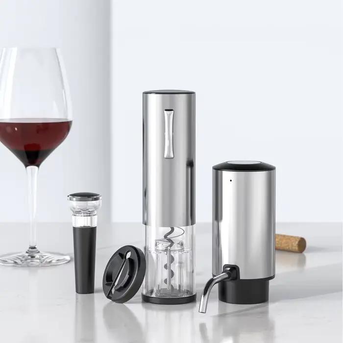 Ouvre-vin rouge électrique Rechargeable, tire-bouchon automatique, ensemble coupe-feuille, bouchon d