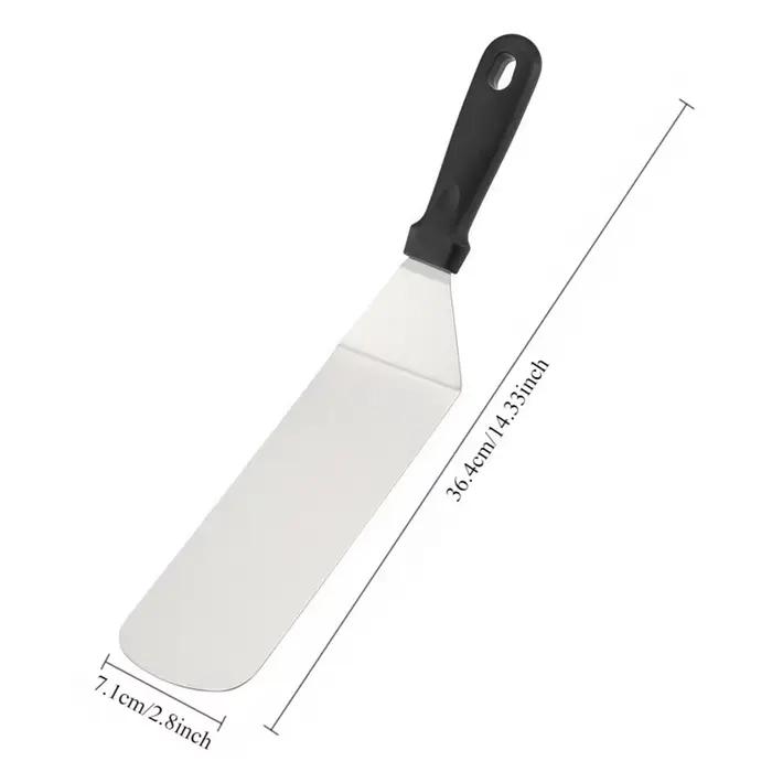1 spatule de cuisine en acier inoxydable, spatule de barbecue, spatule à hamburger, ustensiles de cu