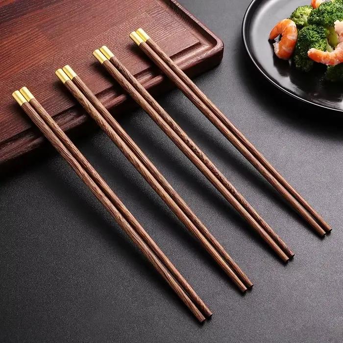 4 paires de baguettes chinoises en bois, ensemble de baguettes japonaises, baguettes alimentaires co