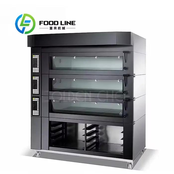 Four de boulangerie commercial professionnel électrique à 3 niveaux et 3 plateaux pour pâtisseries,