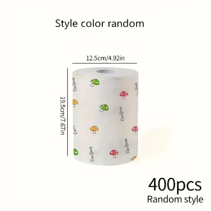 1 rouleau (400 feuilles), tissu paresseux, tissu de cuisine jetable, serviette lavable à double usag