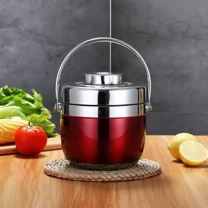 Thermos isolé sous vide en acier inoxydable de 1,2 l/1,5 l, récipient thermique pour aliments, boîte