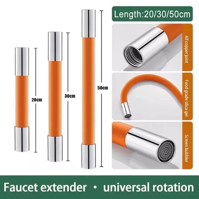 360 ° Extension de robinet rotative en Gel de silice, pliable et Flexible, pour salle de bains, év