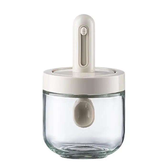Pot à épices en verre avec cuillère, pot d'assaisonnement de cuisine, boîte à sucre, pots de stockag
