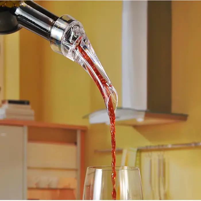 Décanteur de vin magique avec bec verseur, aérateur de vin, aération rapide, outil de versement, pom