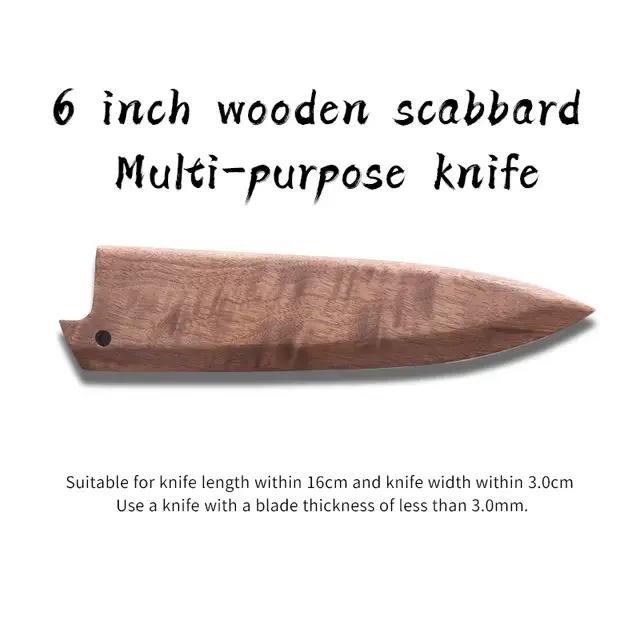 Couteau de chef en bois Brochure solide, coquille de protection, gaine spéciale, protection des cout