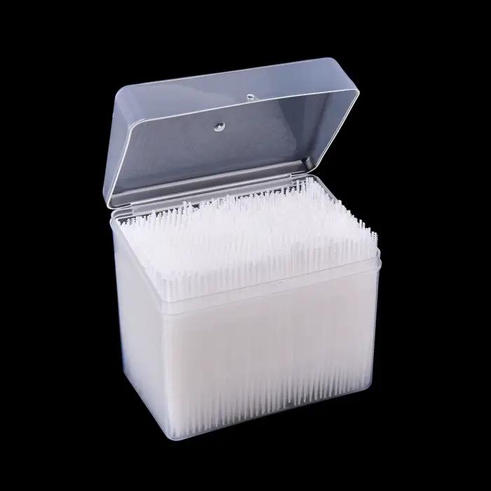 1100 bâtons/boîte cure-dents pâles brosse à dents interdentaire à 2 voies cure-dents en plastique cu