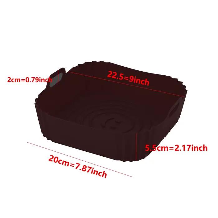 Friteuses à Air en Silicone de 22cm, plateau de cuisson pour four, Pizza, poulet frit, panier en Sil