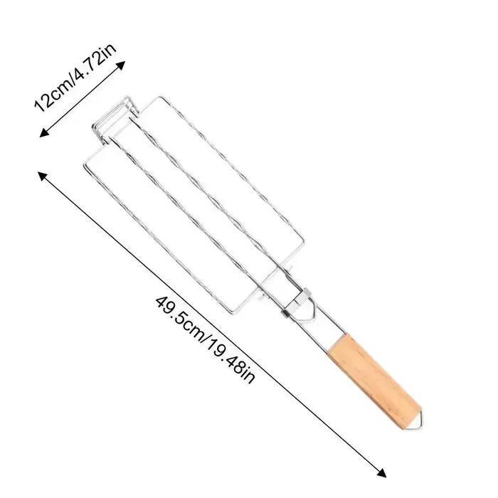 Panier à grillades en maille métallique pour Barbecue, filet à grillades pour saucisses, pique-nique