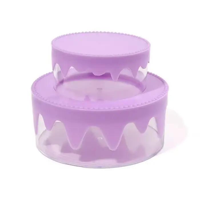 Boîte à gâteaux crème transparente mignonne en forme de gâteau, boîte de rangement Double couche, bo