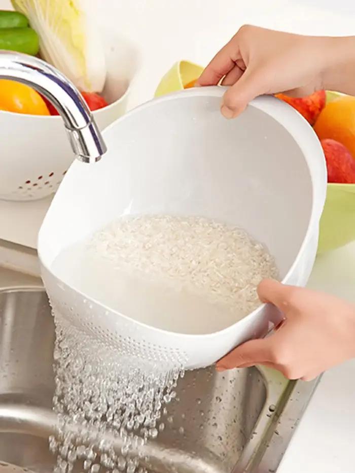 Passoire en Silicone, bol à riz, panier de vidange, bol à fruits, panier de vidange de lavage avec p