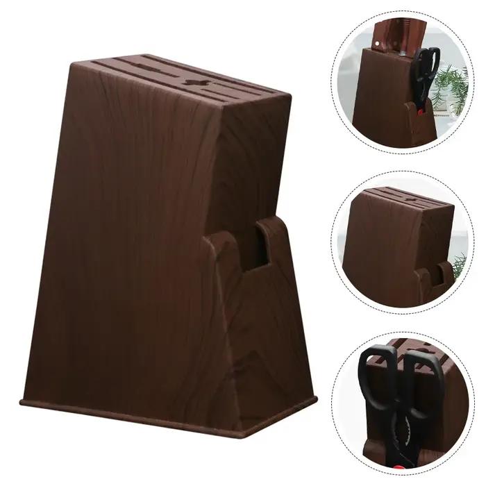 Porte-couteau opaque, dessus de seau Rangement des couverts en plastique Outil de coupe de cuisine T