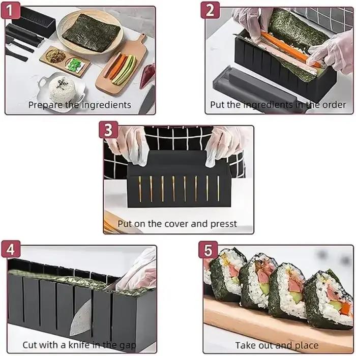 Kit de fabrication de Sushi, boule de riz japonaise, rouleau de gâteau, moule, bricolage, outil de f