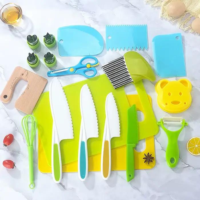 Ensemble de couteaux à fruits en plastique, ne fait pas mal aux légumes coupés à la main, ensemble d