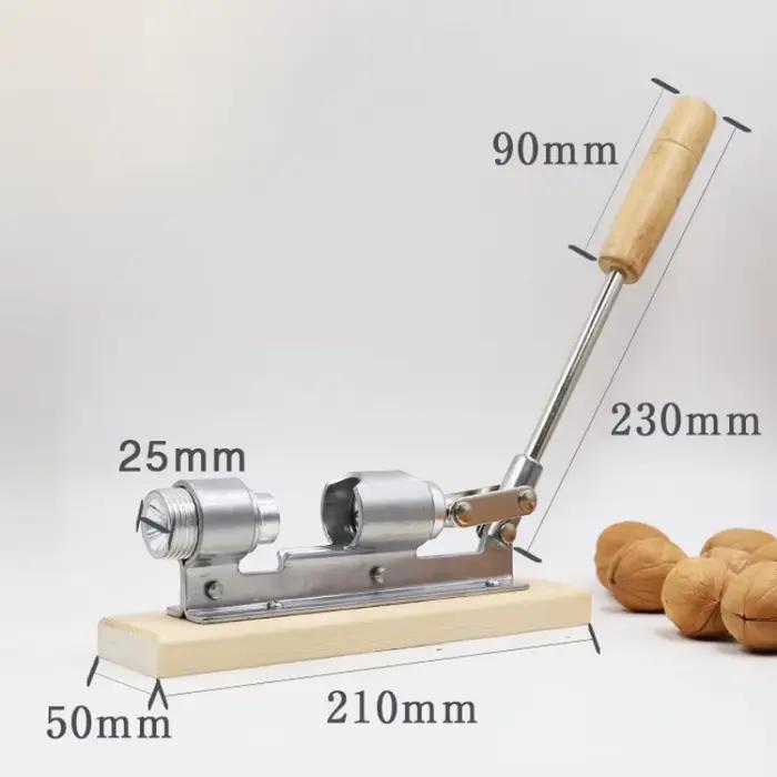 Cracker manuel de bureau en acier inoxydable, décortiqueur mécanique robuste, casse-noix, ouvre-noix
