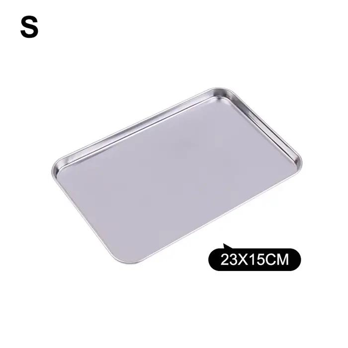 Plateau rectangulaire nordique en acier inoxydable, assiettes de pâtisserie, cuisson des aliments, p