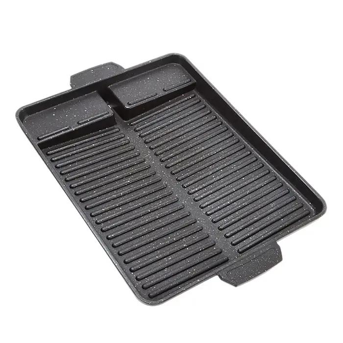 Poêle à barbecue coréenne portable, plaque de gril antiarina, cuisinière à gaz butane, fête, pique-n