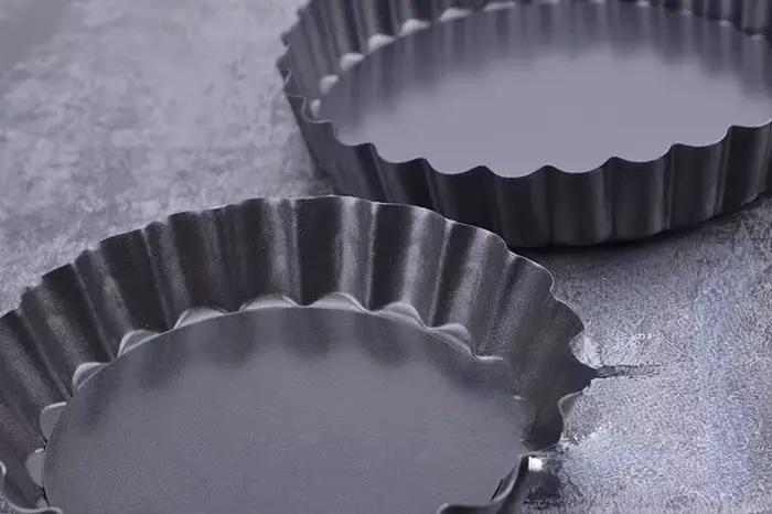 Moules ronds antiadhésifs de 4 pouces pour crêpes, Quiche, Flan, avec fond amovible, en acier au car