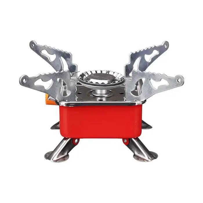 Mini cuisinière à gaz pliante Portable carrée d'extérieur, cuiseur à Cassette de Camping ultraléger,