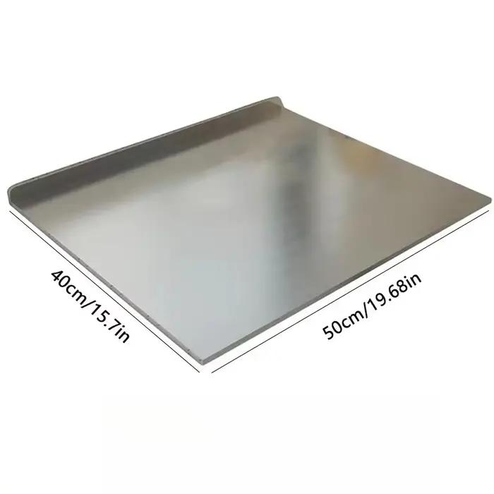 Planche à découper en acier inoxydable, multi-usage pour pétrissage de pâte, hachage, coupe de fruit
