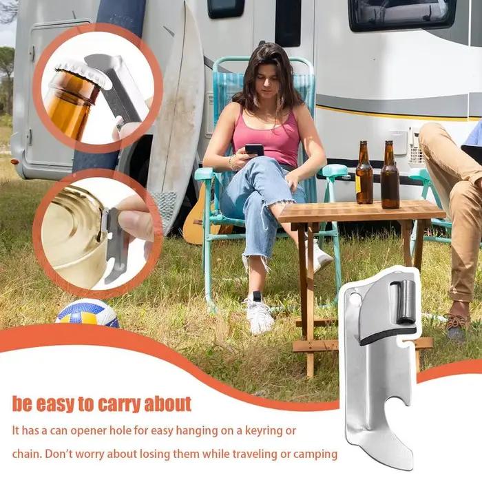 Ouvre-bouteille Portable en acier inoxydable, ouvre-boîte à main, coupe sûre, Gadget de cuisine pour