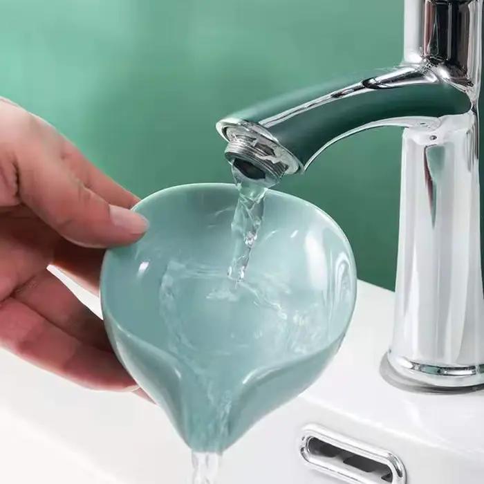 Porte-savon en PP en forme de feuille, antidérapant, avec ventouse, porte-éponge, accessoires de sal