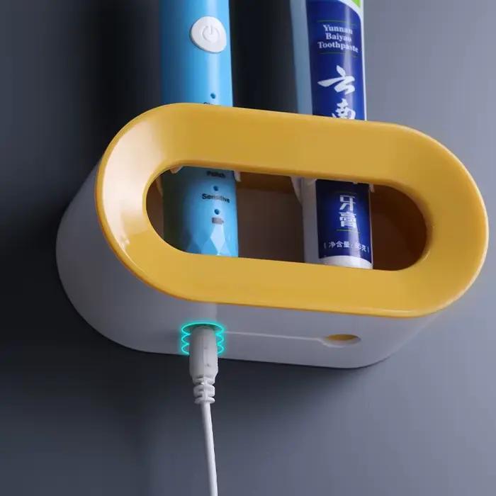 Porte-brosse à dents électrique, support auto-adhésif à Double trou, support mural, rangement, gain