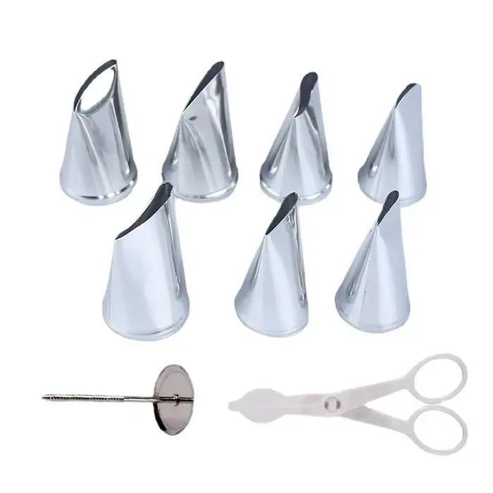 Buse de glaçage spectaculaire + ciseaux à fleurs + gâteau à la crème, outils de décoration de gâteau