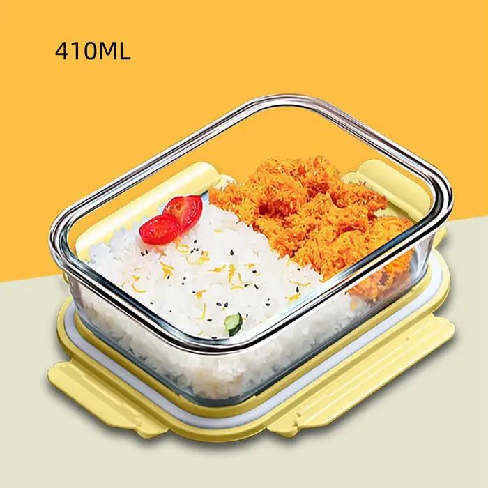 Boîte à lunch hermétique en verre, stockage des aliments, beaucoup avec des légumes, préparation de