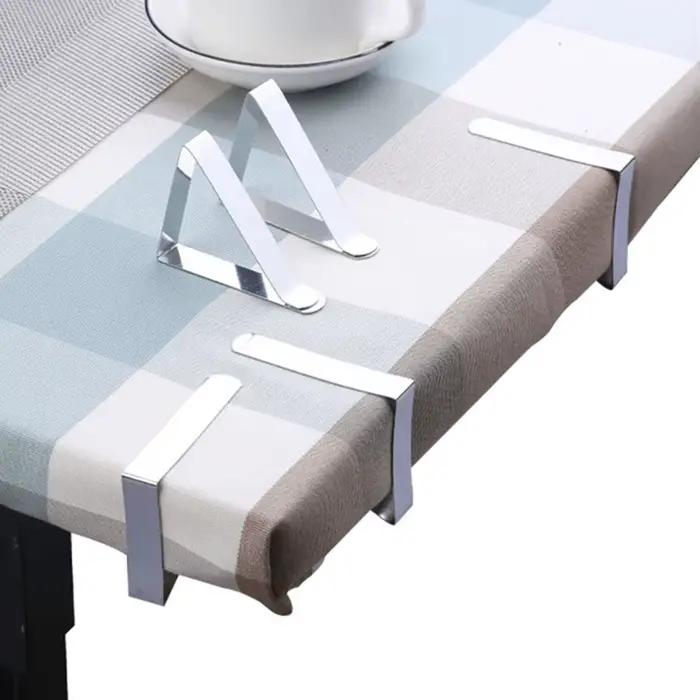 Pinces à nappe rondes en acier inoxydable, 8 pièces, pour couverture de Table de pique-nique de mari