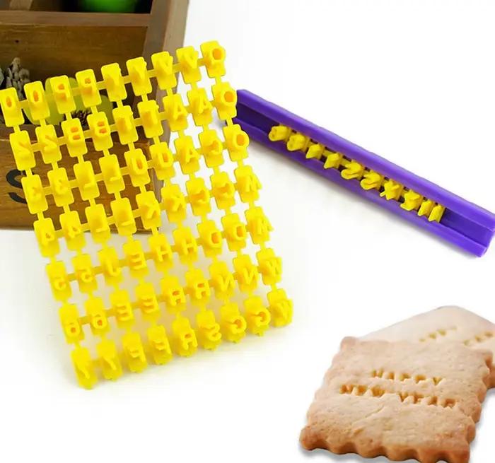 Moule à pâtisserie avec lettres, emporte-pièce fondant, 26 pièces, Alphabet supérieur et minuscule e