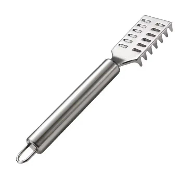 Brosse détartreur de poisson, dissolvant de détartreur de poisson avec dents de scie en acier inoxyd
