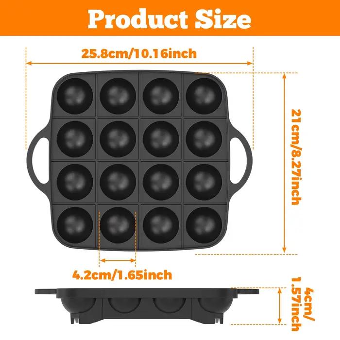 Takoyaki Pan 16 trous poulpe boule fabricant plaque de cuisson pour cuisinière à gaz authentique Osa