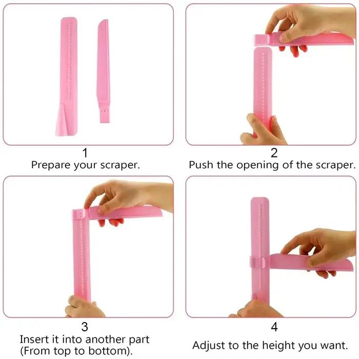 Plateau tournant à gâteau de 11 pouces, support de décoration rotatif avec grattoir à glaçage réglab