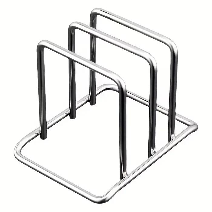 Couvercle de Pot en acier inoxydable peu encombrant et organisateur de planche à découper, support d