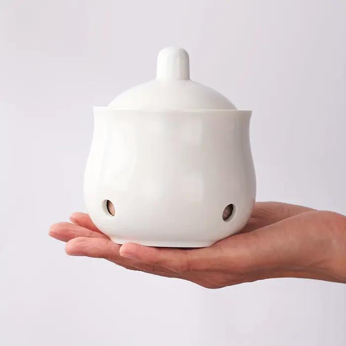 Un ensemble de pots de rangement en céramique pour l'ail et le gingembre, boîtes de rangement modern