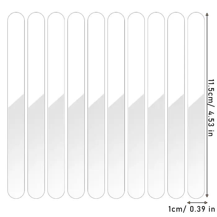 Bâtonnets de glace en acrylique réutilisables, 50/10 pièces, pour bricolage, gâteaux, bonbons, desse