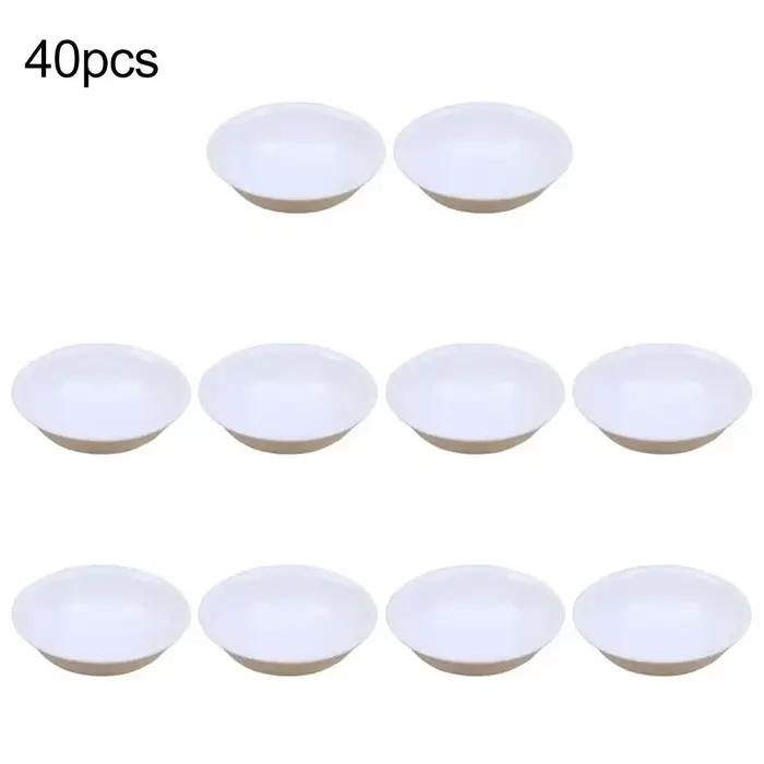 Plats d'assaisonnement en plastique blanc, bol à tremper pour Sushi, plats à Sauce aux épices et au