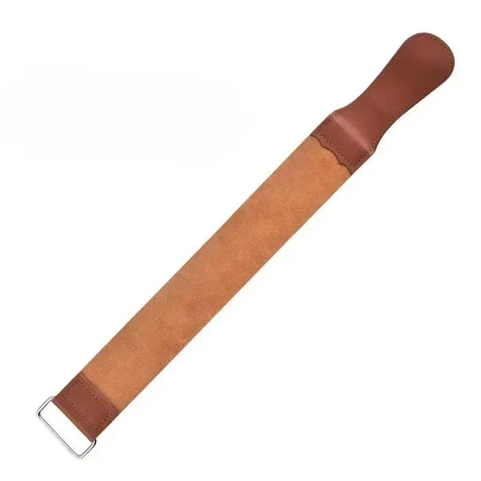 Sangle d'affûtage en cuir PU pour rasoir droit de barbier, couteau pliant et couteaux – Ceinture de