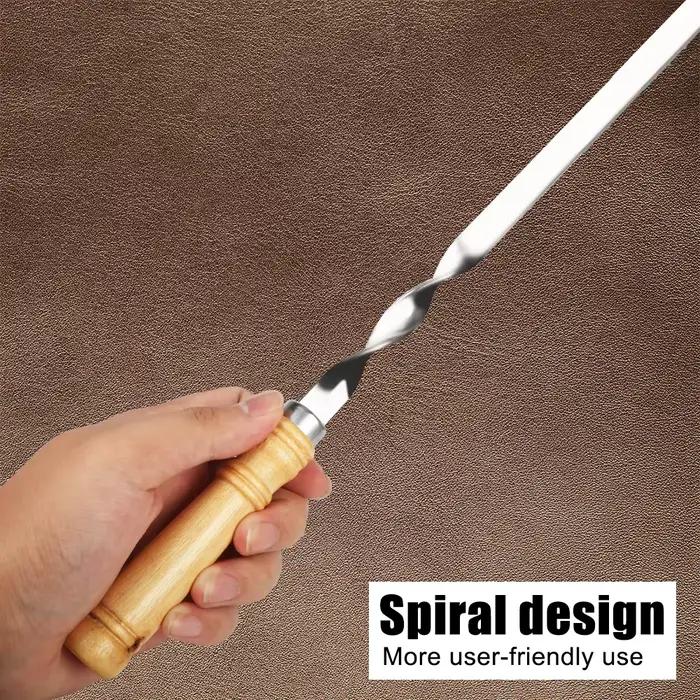 Bâton de gril d'extérieur en acier inoxydable, Shish Kebab en bois, Modules de barbecue, Bâton de gr