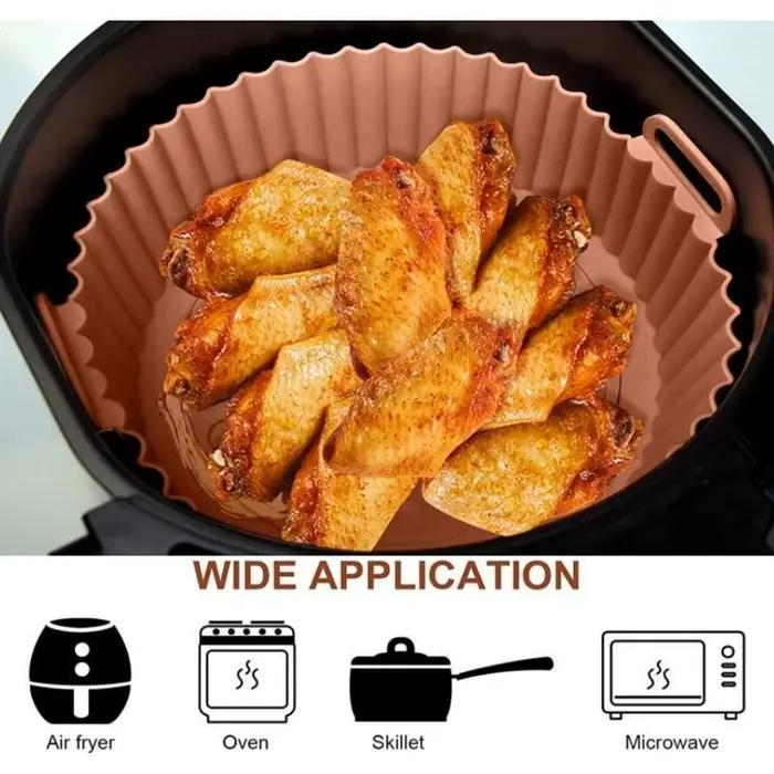 Doublures en silicone pour friteuse à air, pot en silicone, doublures réutilisables pour friteuse à