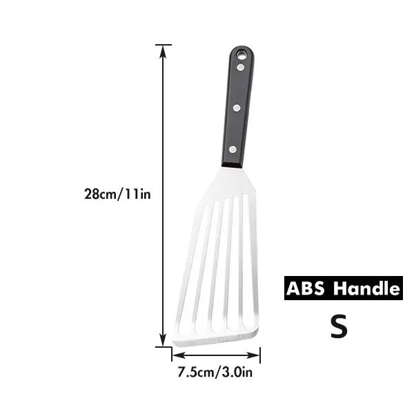Spatule à frire en métal pour poêle en fonte, spatule à griller les œufs de poisson, tourneur fendu