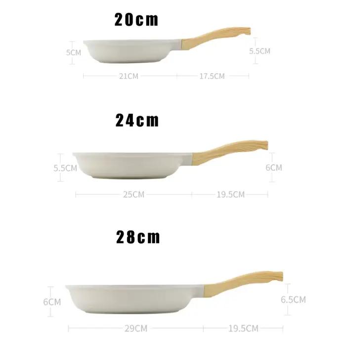 Poêle à frire Durable Wok, Pot en céramique antiadhésif, cuisinière à gaz à Induction, ustensiles de