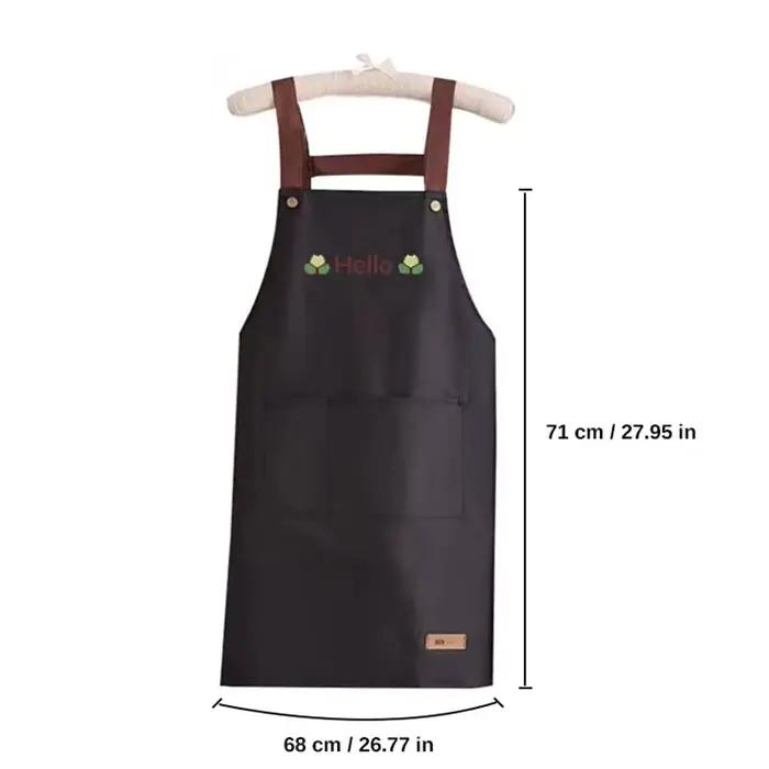 Tablier imperméable imprimé Hello Letter, cuisine, maison, grande poche, rangement, cuisson initiée,