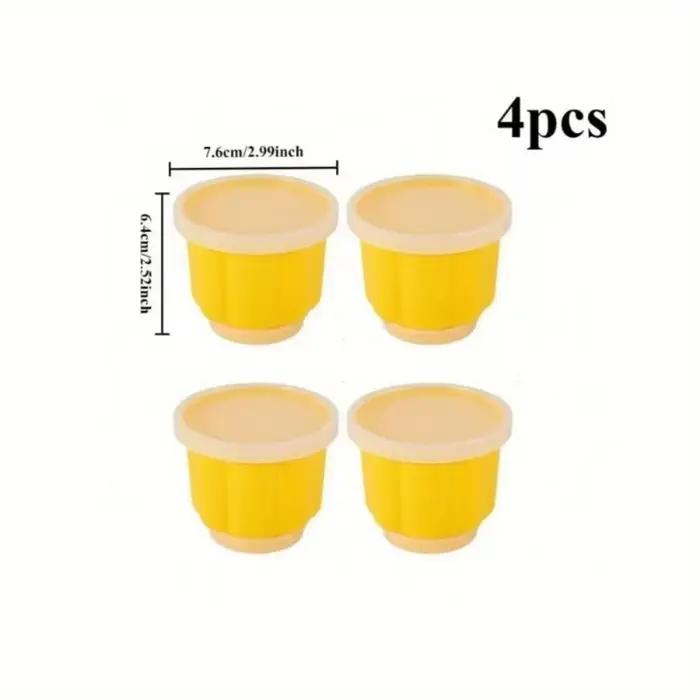 Moules à desserts réutilisables portables en plastique avec couvercles empilables, moule à crème gla