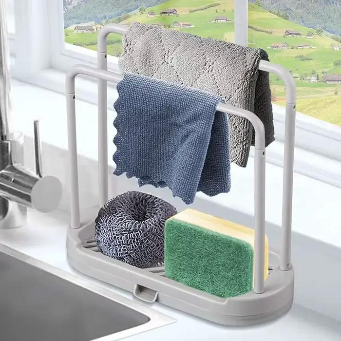 Support de vidange de chiffon de cuisine, accessoires de cuisine, étagère de Drain d'évier, panier d