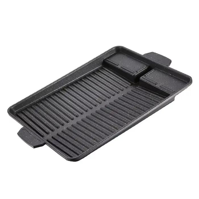 Plaque de cuisson rectangulaire à revêtement antiadhésif Portable 32X26cm pour cuisinière à gaz Buta